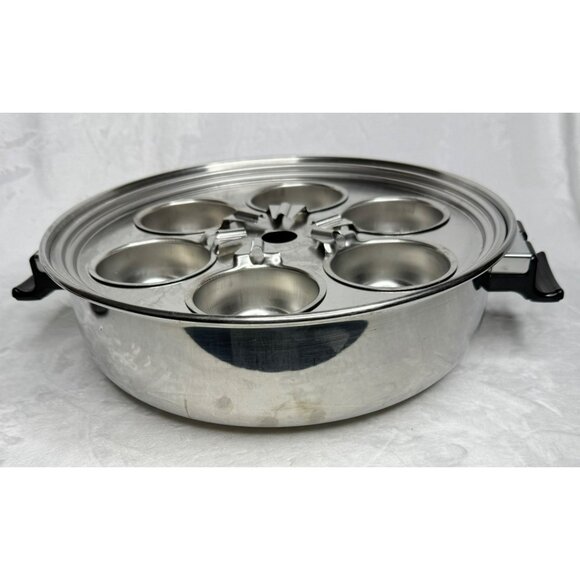 Permanent Multicore Stainless Steel Dome Pan and Egg Poacher - Picture 1 of 9